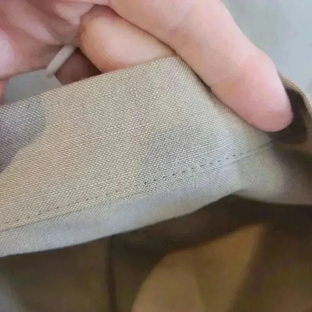 Banana Republic Men's Tan Linen/Cotton Dawson Flat Front Relaxed Leg Lower Waist